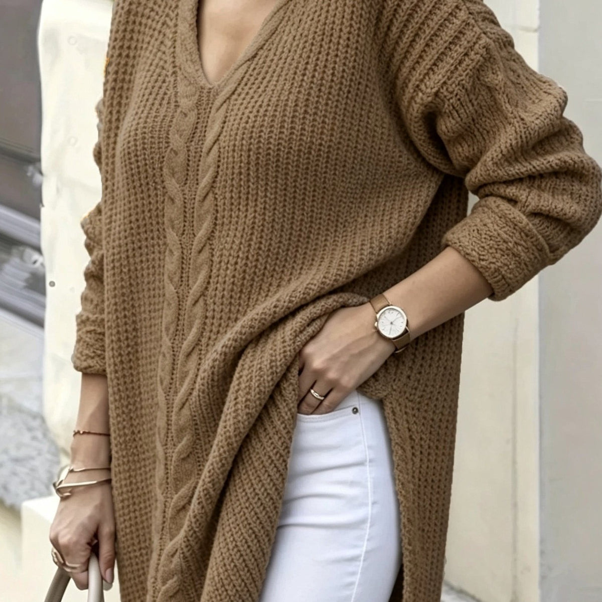 Seraphina | Elegant V-Neck Pullover
