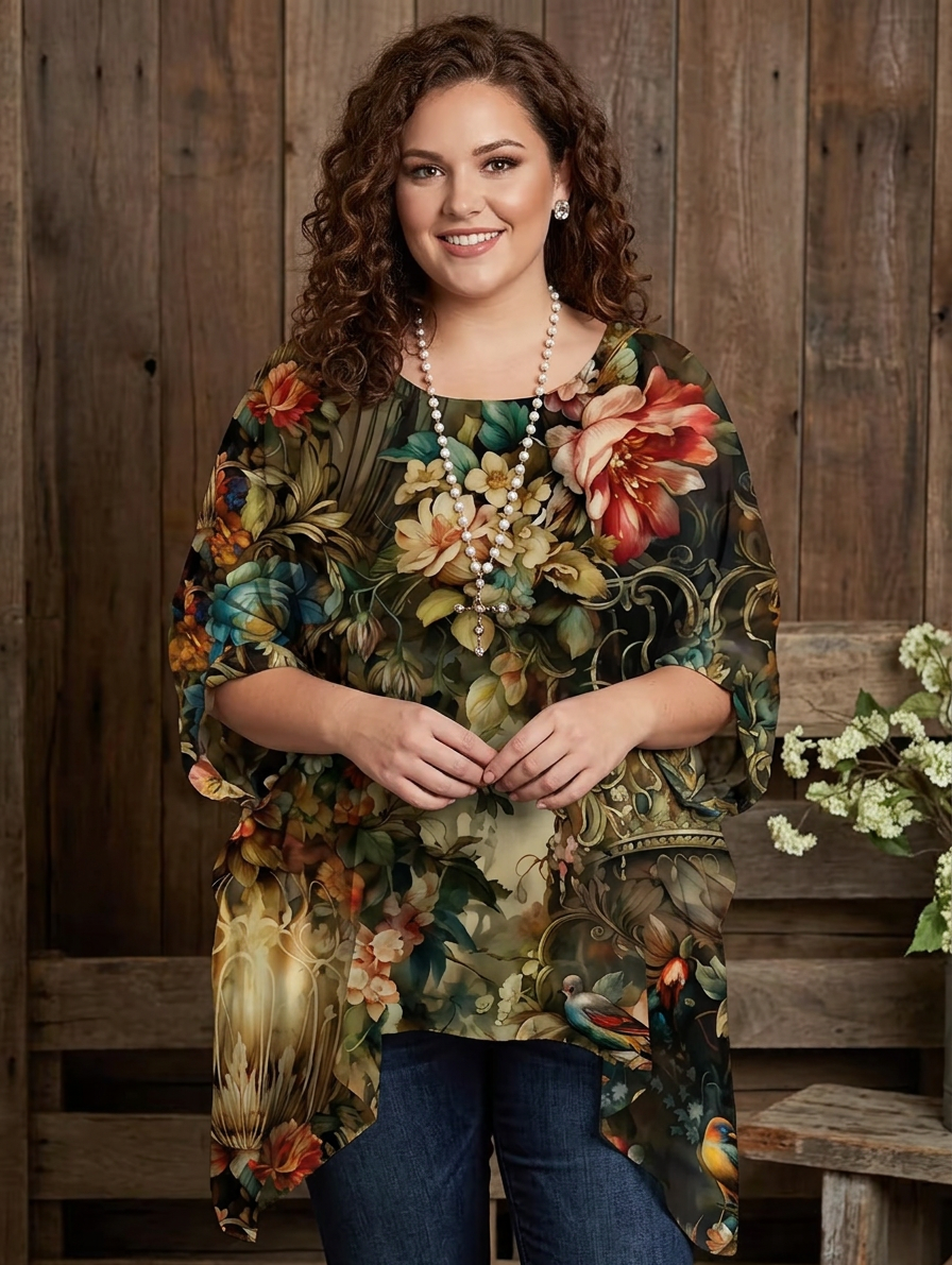 Laurel | Vintage Bohemian Floral T-Shirt