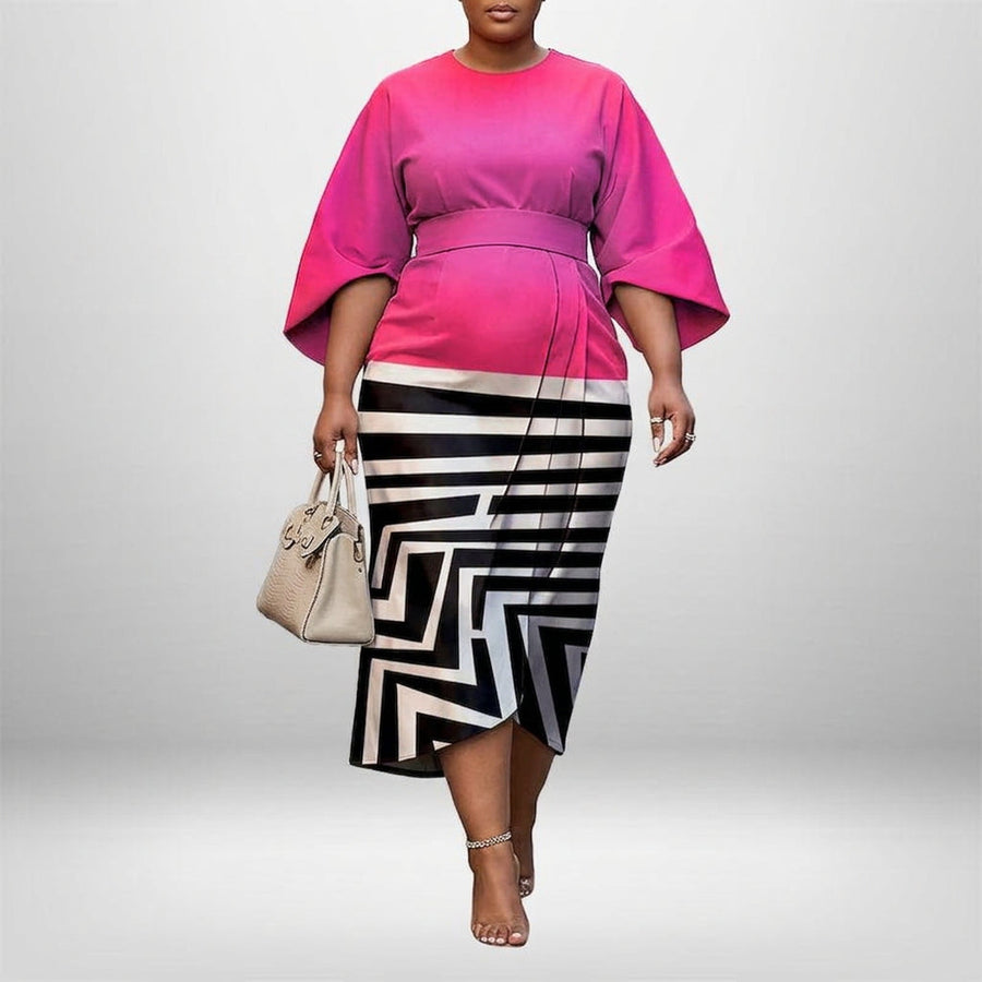 Vivara | Bold Contrast Midi Dress