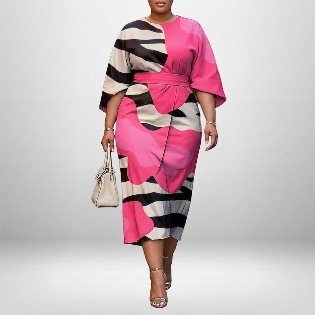 Zarella | Abstract Sculpted Midi Dress