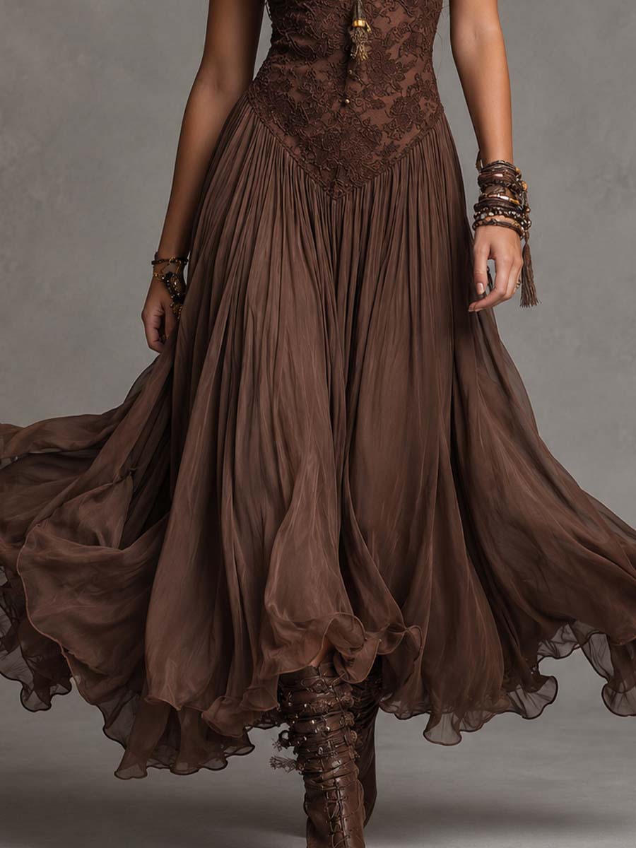 Ophelia | Lace Corset Maxi Dress for Women