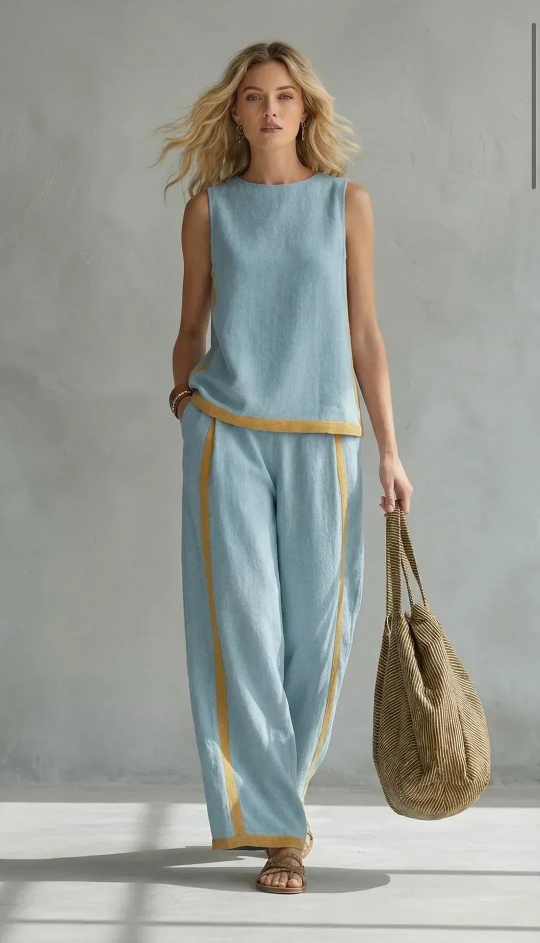 Piper | Contrast-Trim Two-Piece Set