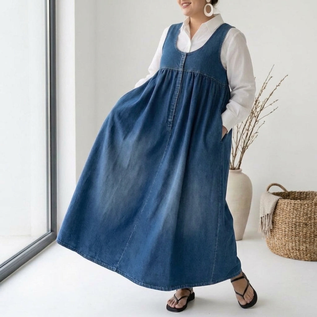 Karen | Denim Maxi Dress