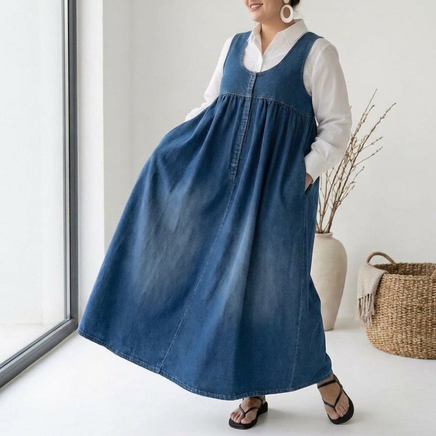 Karen | Denim Maxi Dress