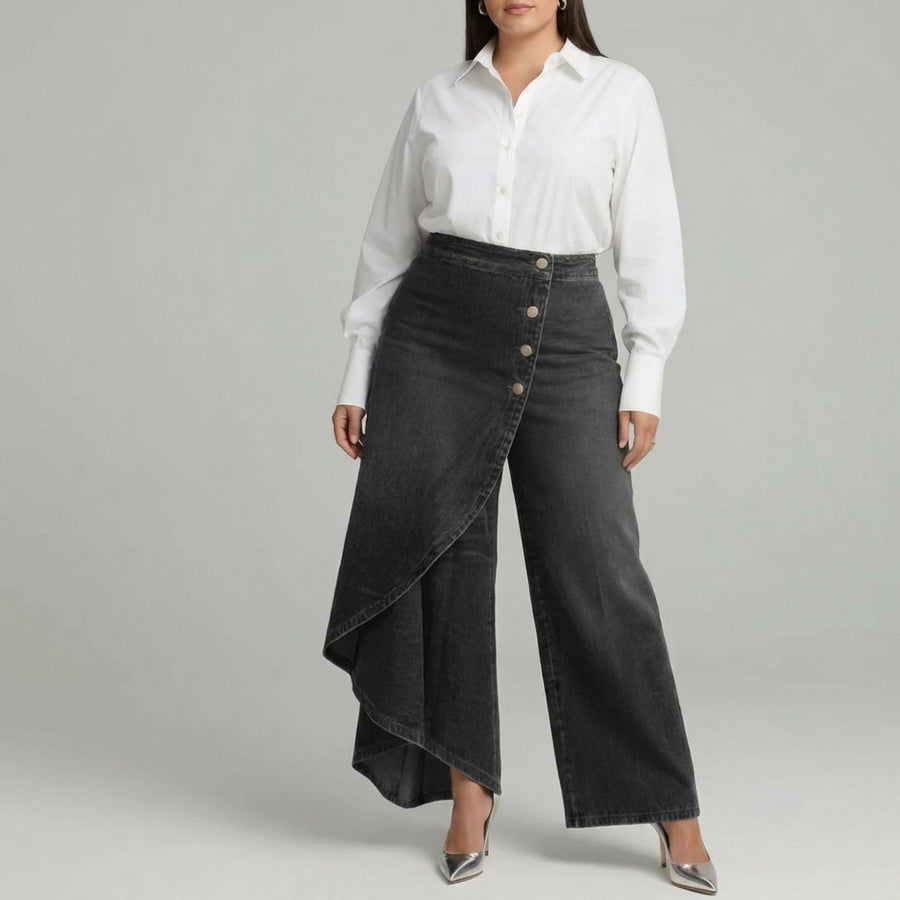 Audrey | Denim Wrap Trousers
