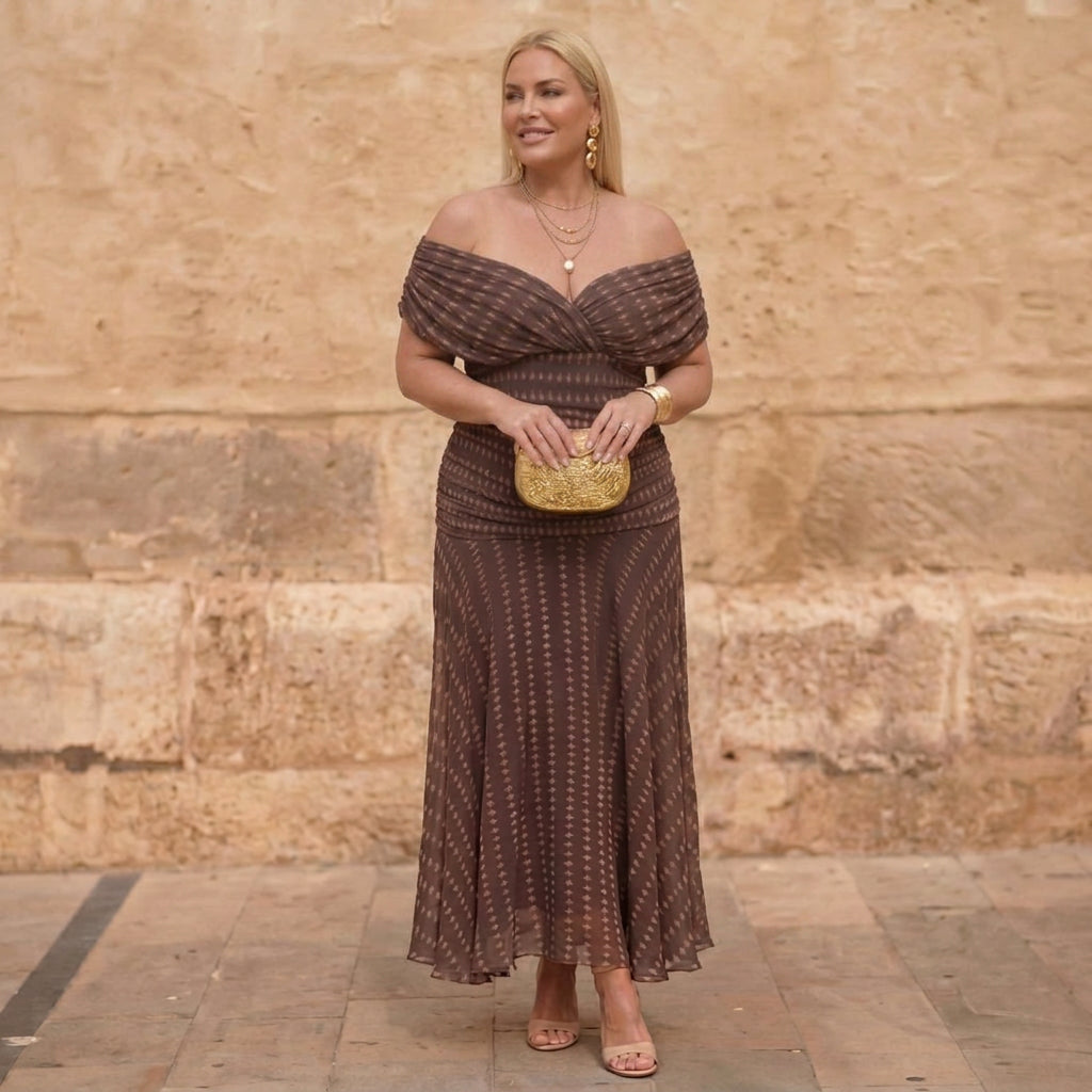 Sienna | Geometric Flowing Dress