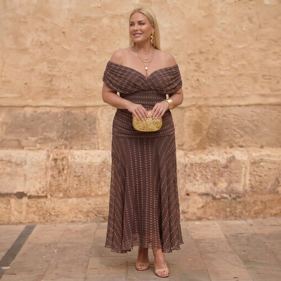 Sienna | Geometric Flowing Dress