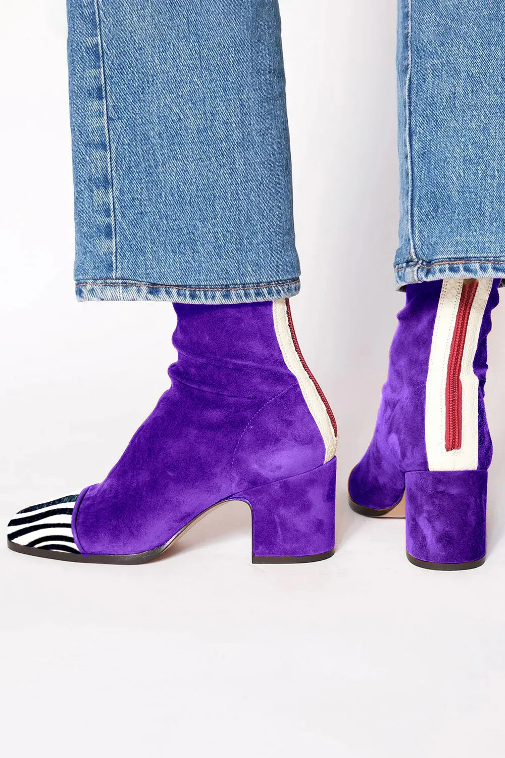 Melissa | Zebra Print Ankle Boots