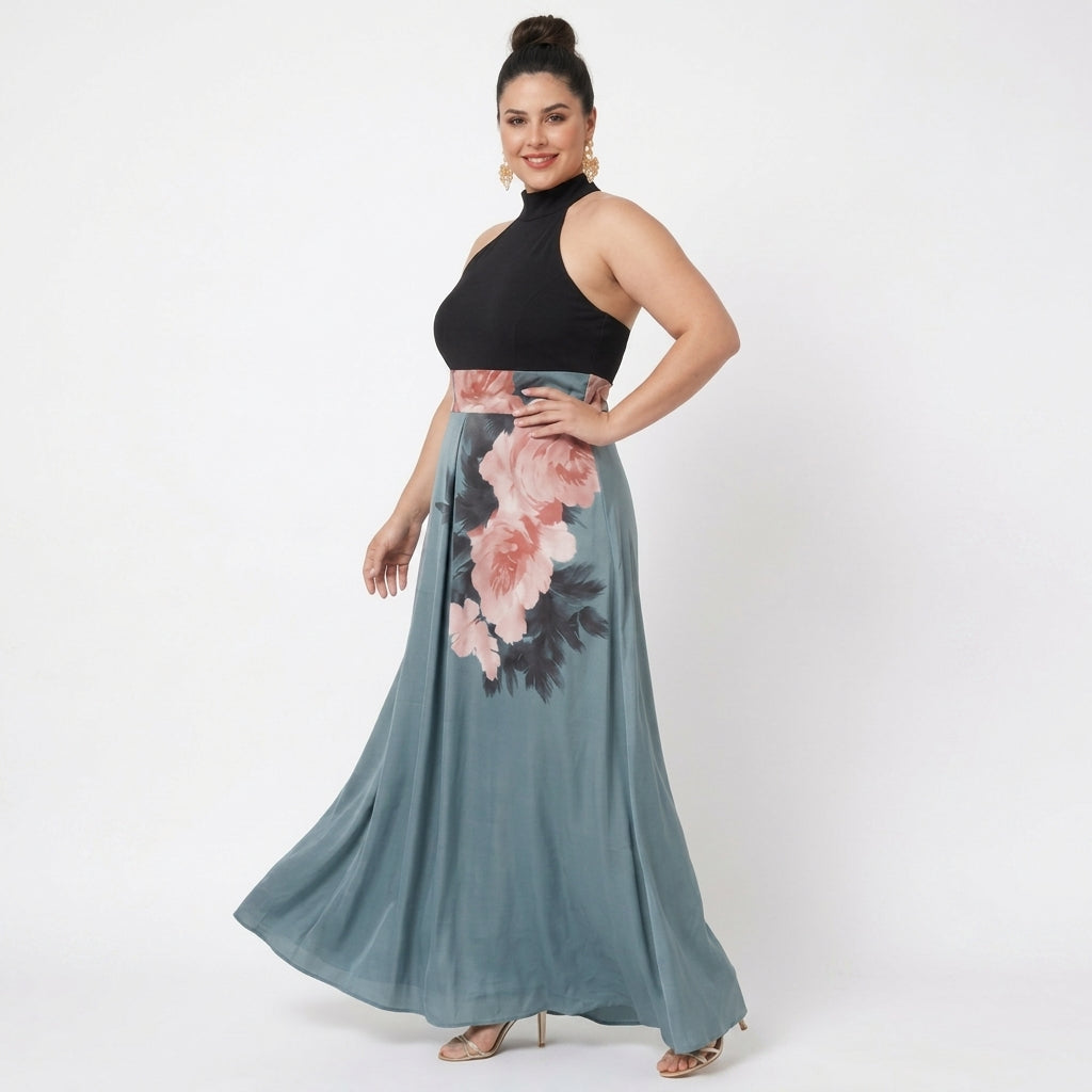 Olympas | Floral Skirt Maxi Dress