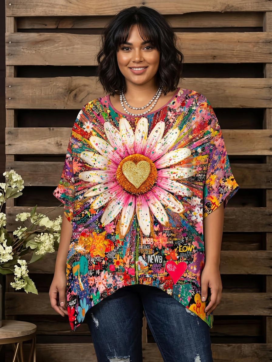Kathy | Vintage Bohemian Floral T-Shirt
