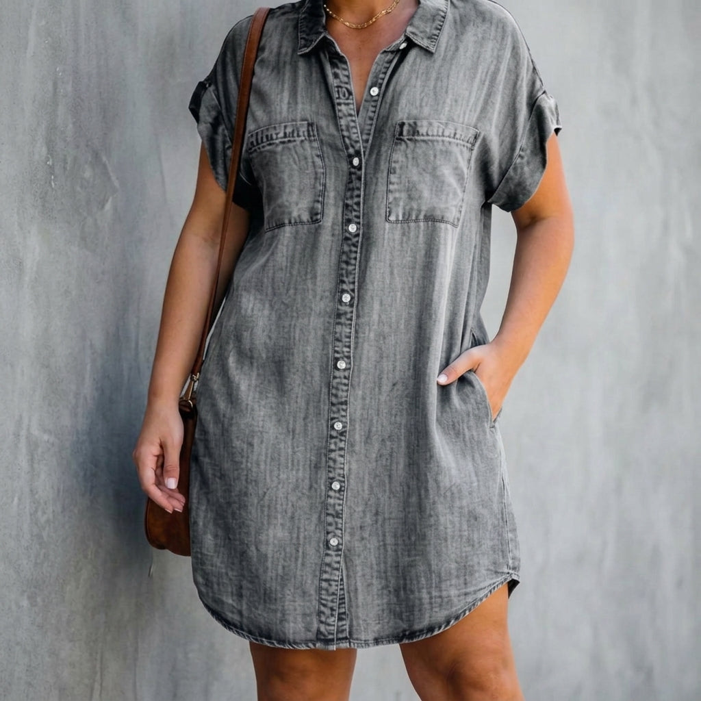 Helen | Button-Down Shirt Dress