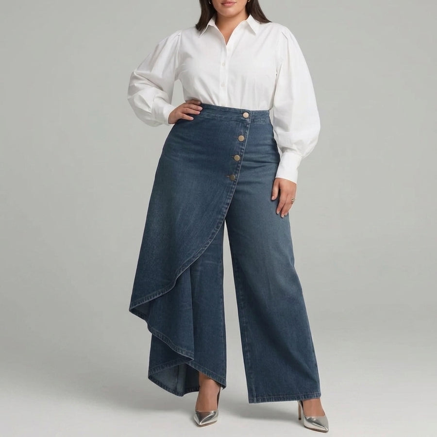 Audrey | Denim Wrap Trousers