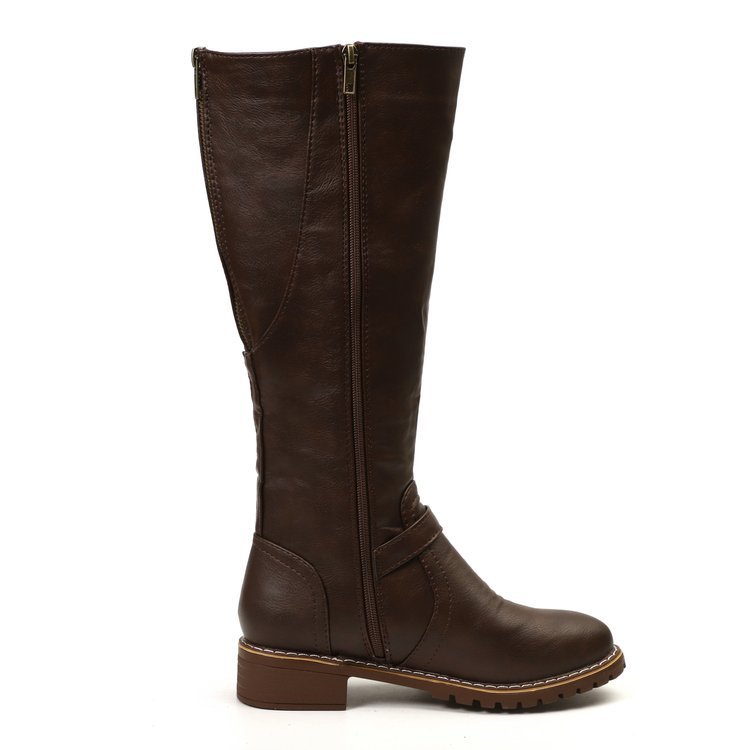 Jasmine | Faux Leather Knee-High Riding Boots