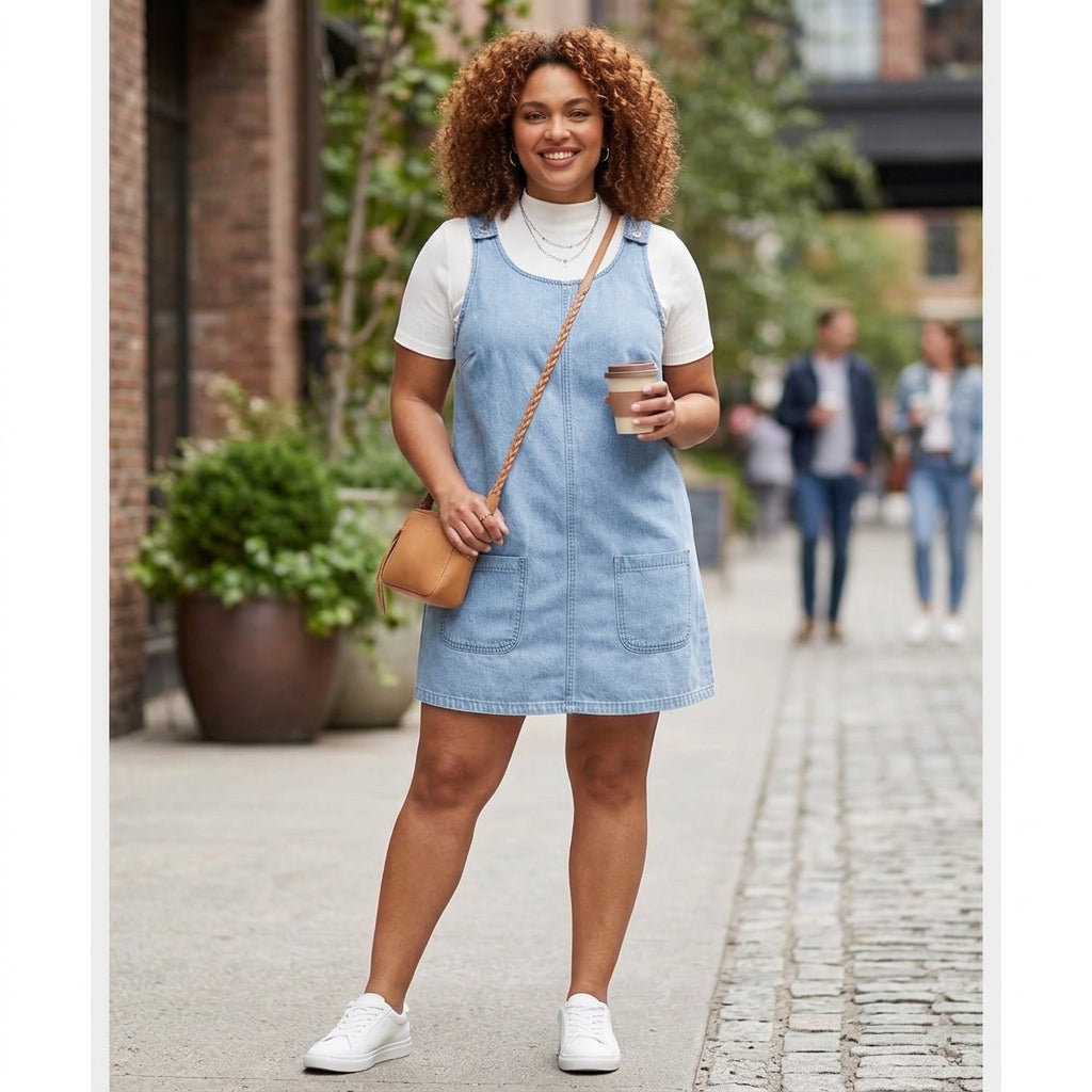 Saylor | Relaxed Denim-Look Dress