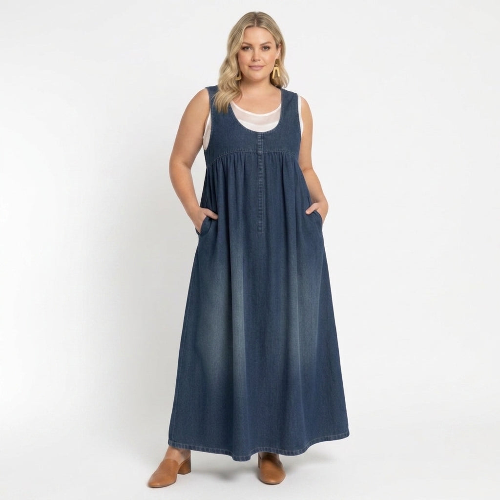 Karen | Denim Maxi Dress