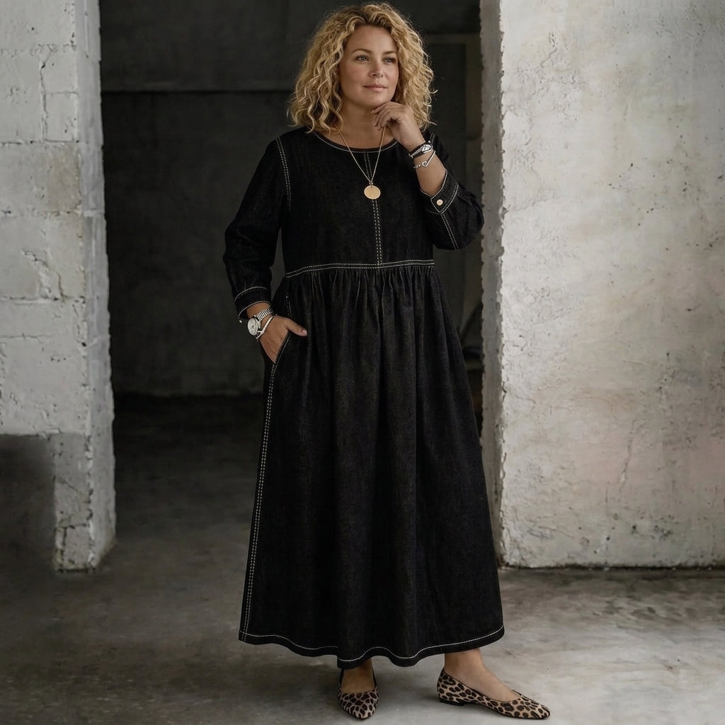 Melissa | Denim Dress Long Sleeve