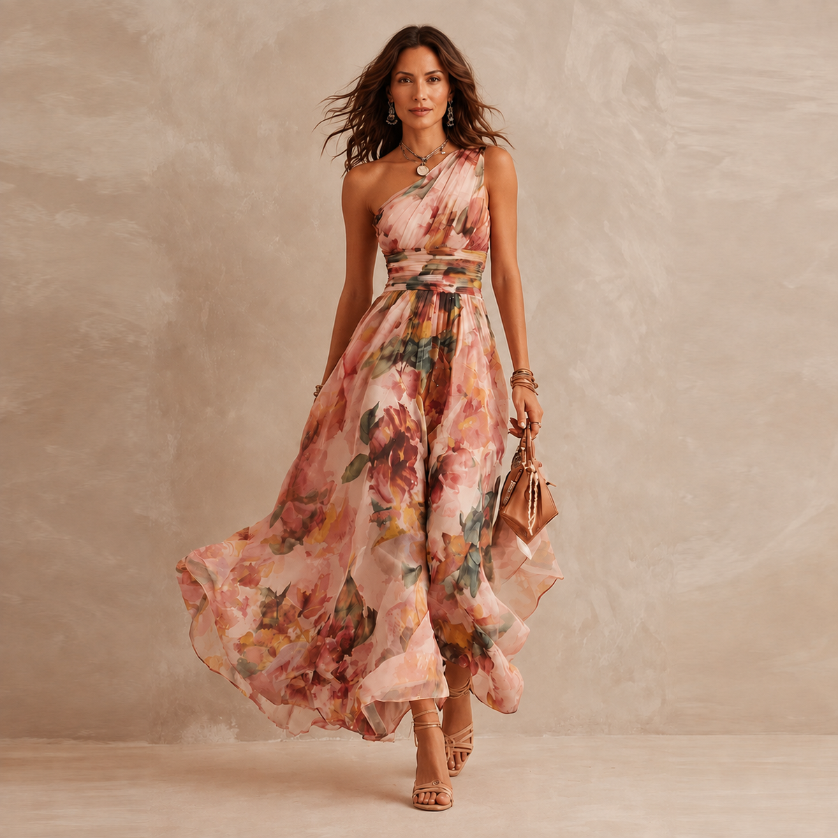 Annabelle | One-Shoulder Floral Maxi Dress