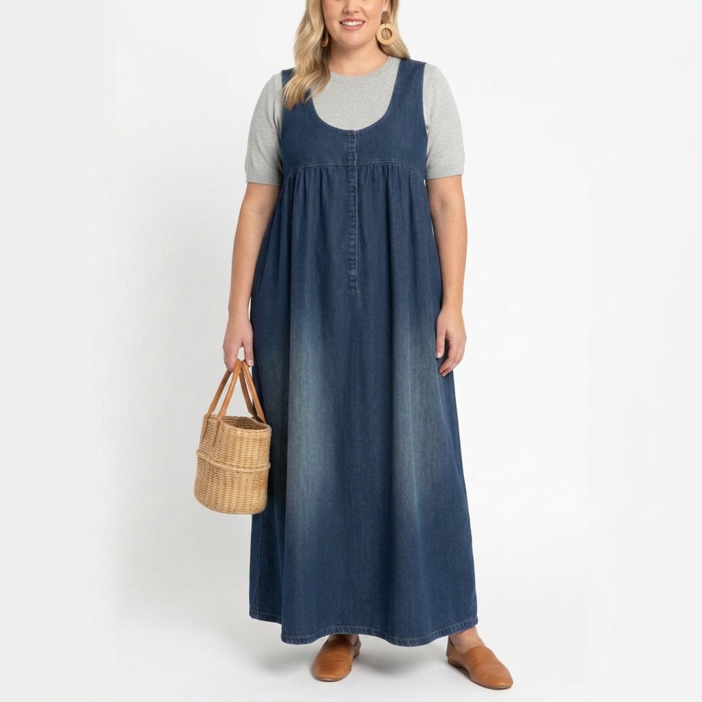 Karen | Denim Maxi Dress