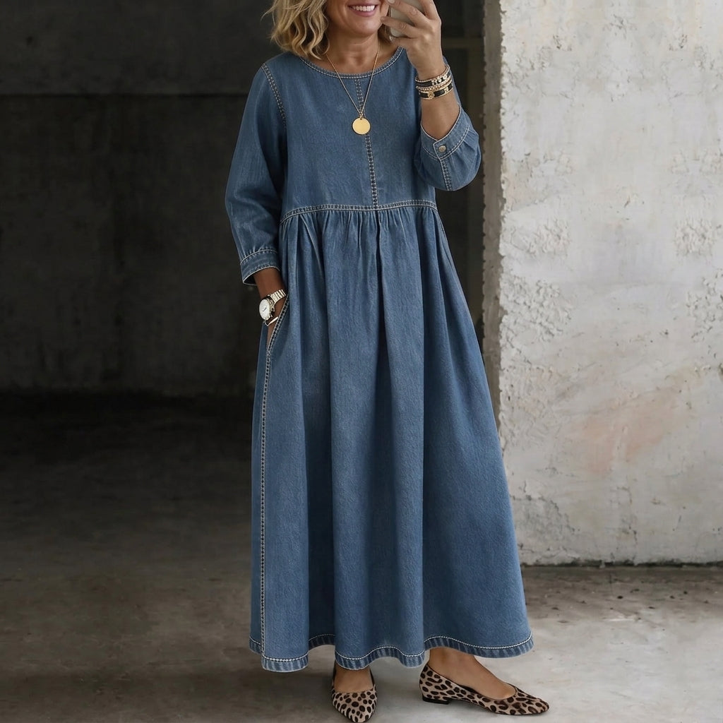 Melissa | Denim Dress Long Sleeve