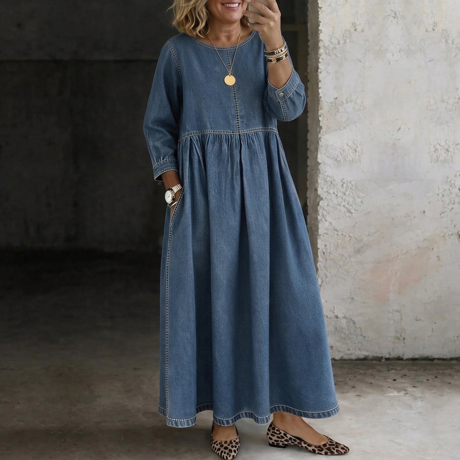 Melissa | Denim Dress Long Sleeve