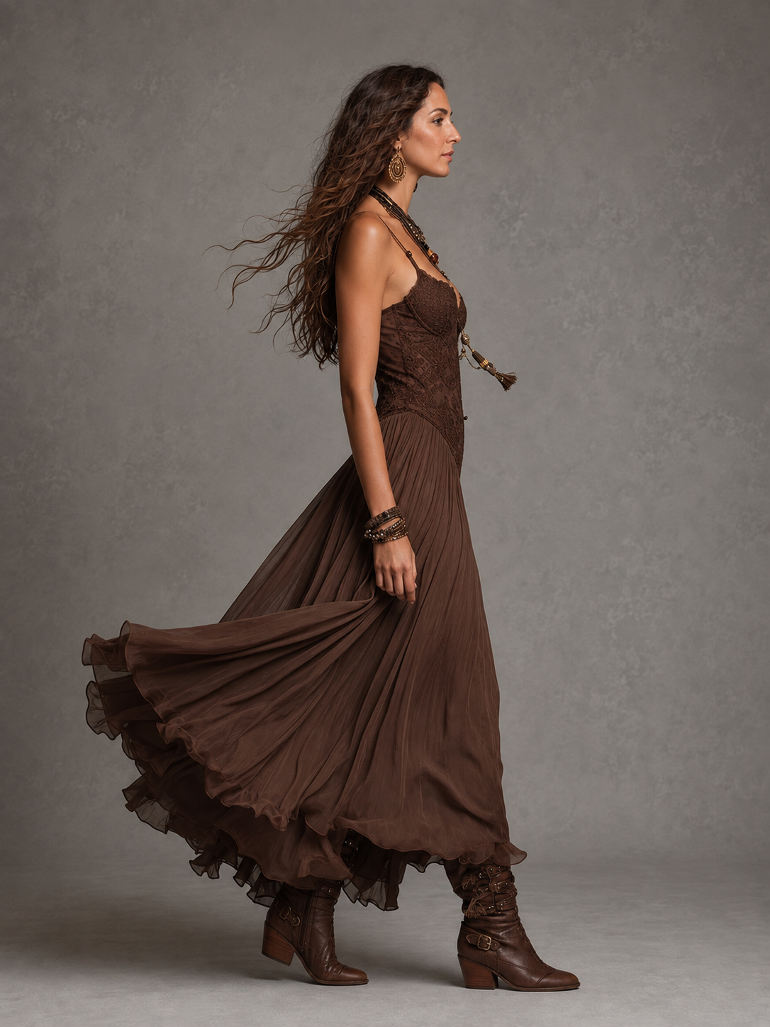 Ophelia | Lace Corset Maxi Dress for Women