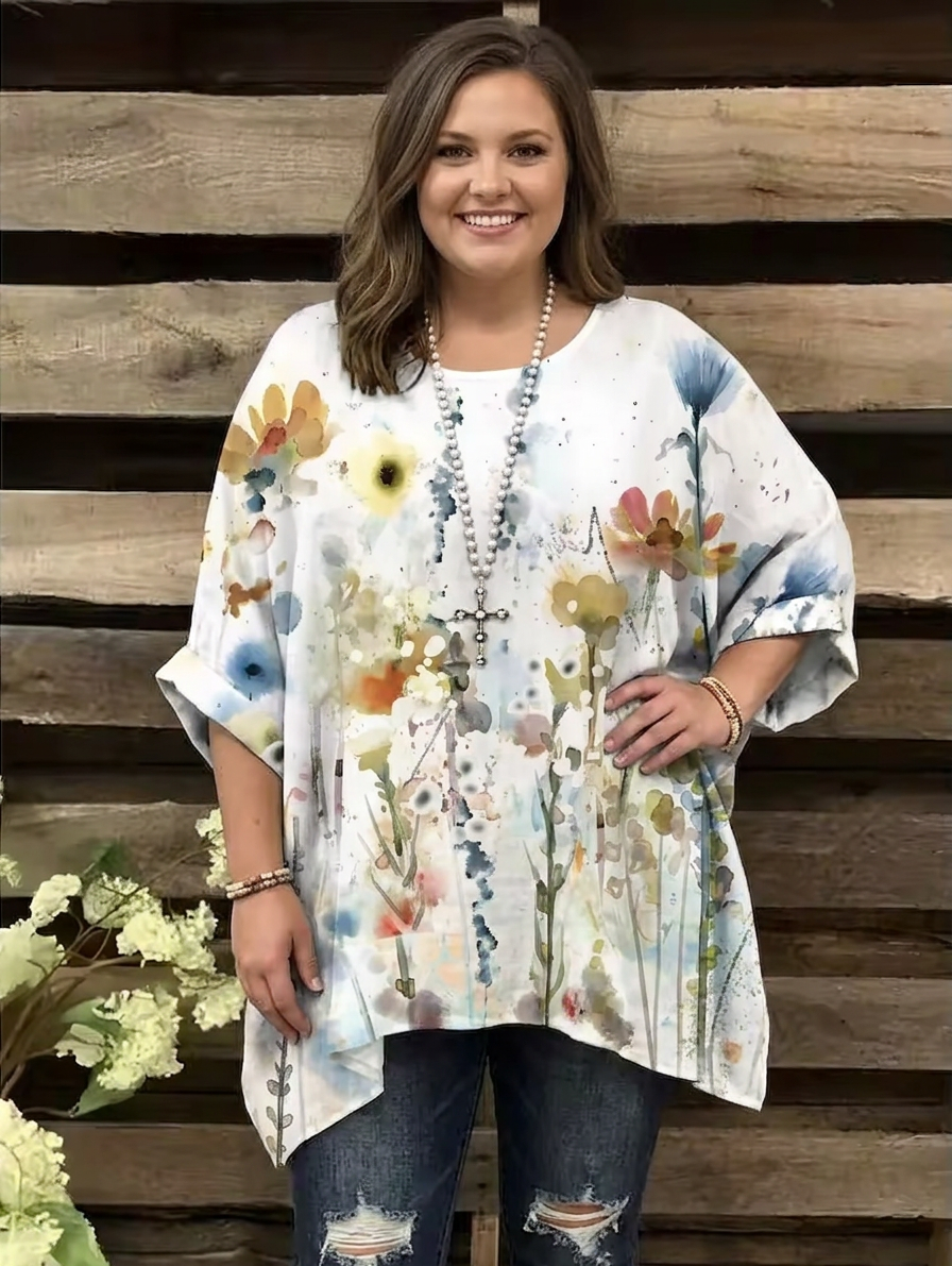 Janelle | Vintage Bohemian Floral T-Shirt