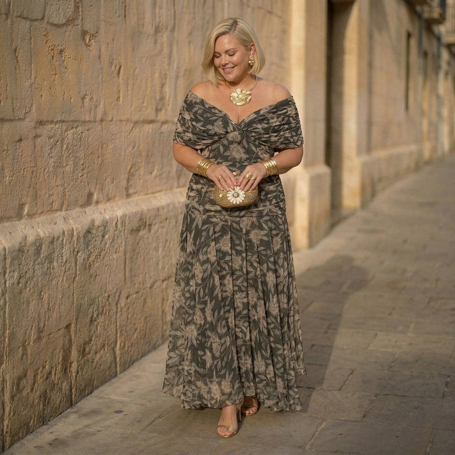 Madison | Elegant Botanical Dress
