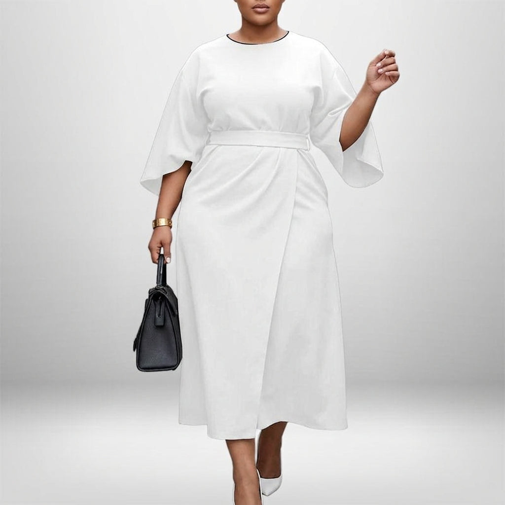 Lumina | Minimalist Draped Midi Dress