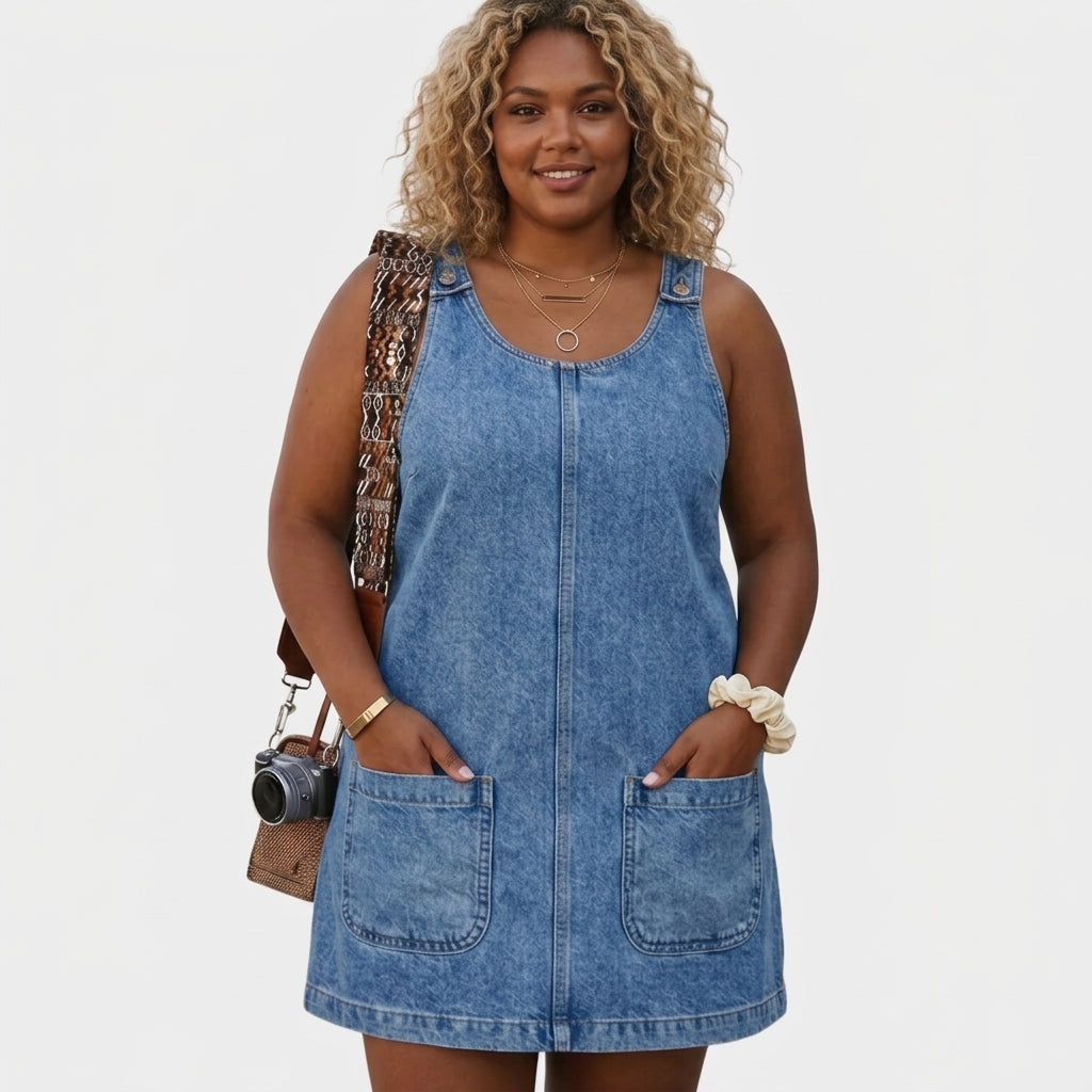 Saylor | Relaxed Denim-Look Dress