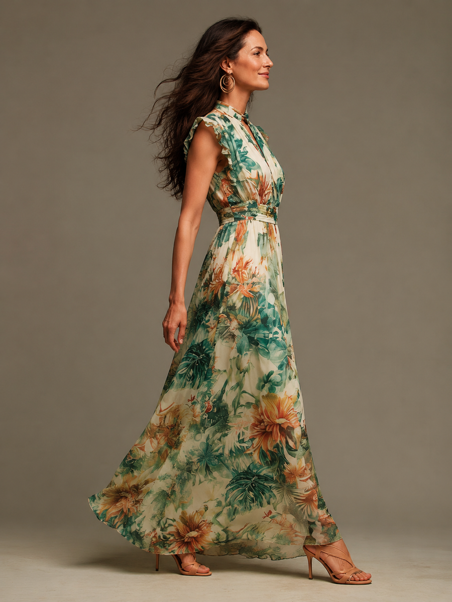 Vittoria | Painted Tropical Chiffon