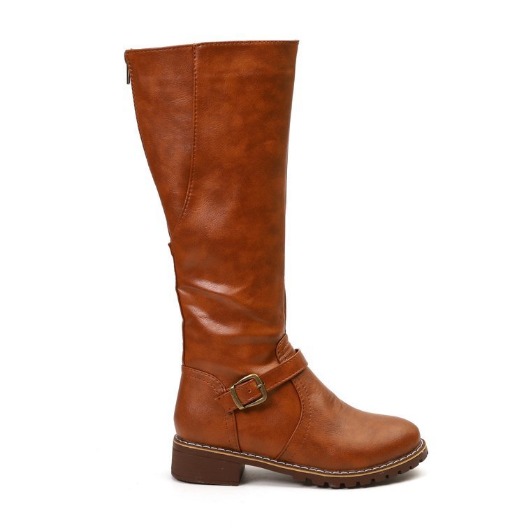 Jasmine | Faux Leather Knee-High Riding Boots