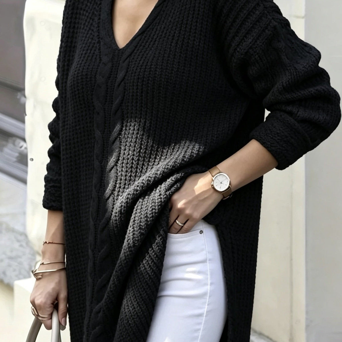 Seraphina | Elegant V-Neck Pullover