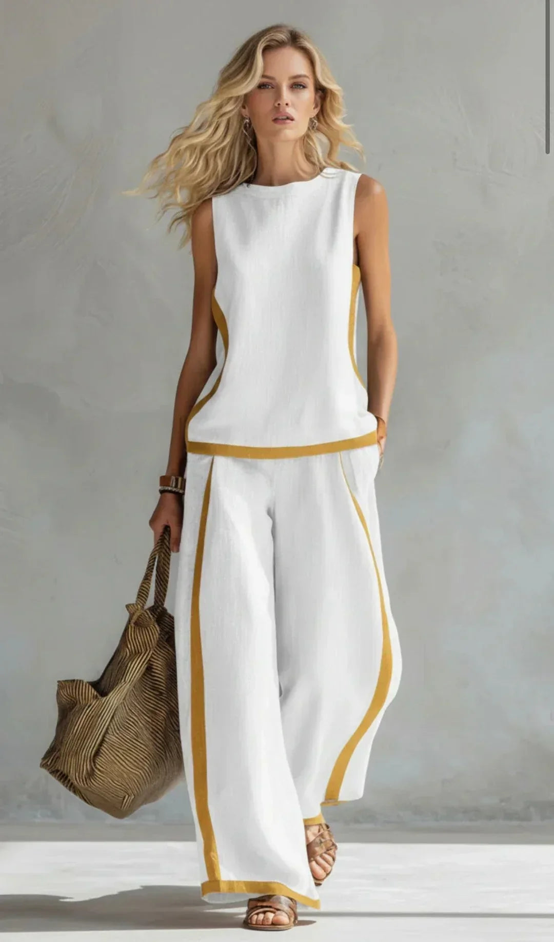 Piper | Contrast-Trim Two-Piece Set
