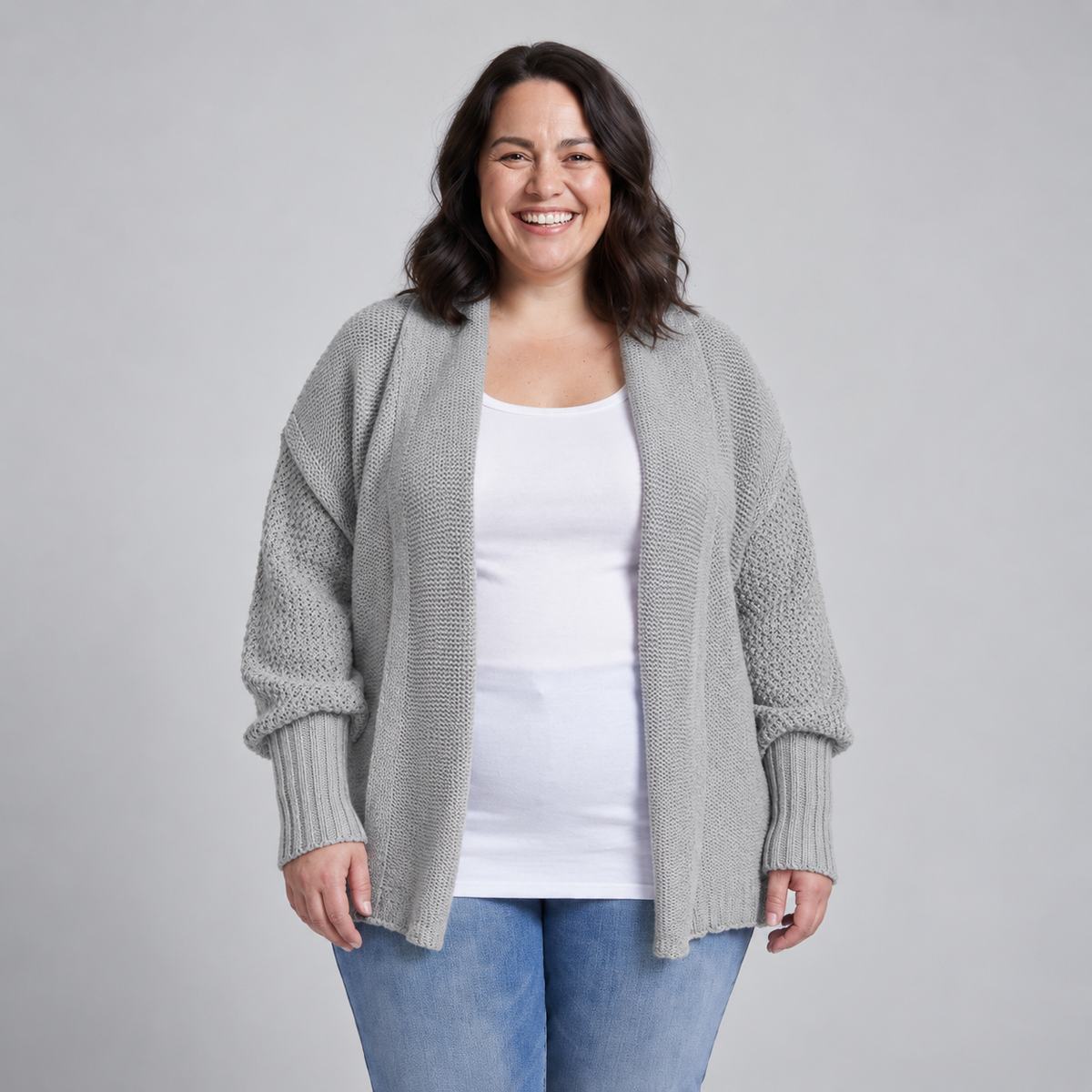 Virella | Oversized Shawl Collar Knit Cardigan