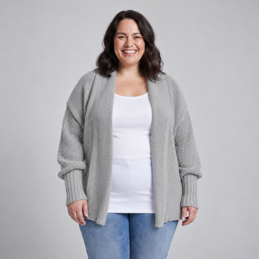 Virella | Oversized Shawl Collar Knit Cardigan