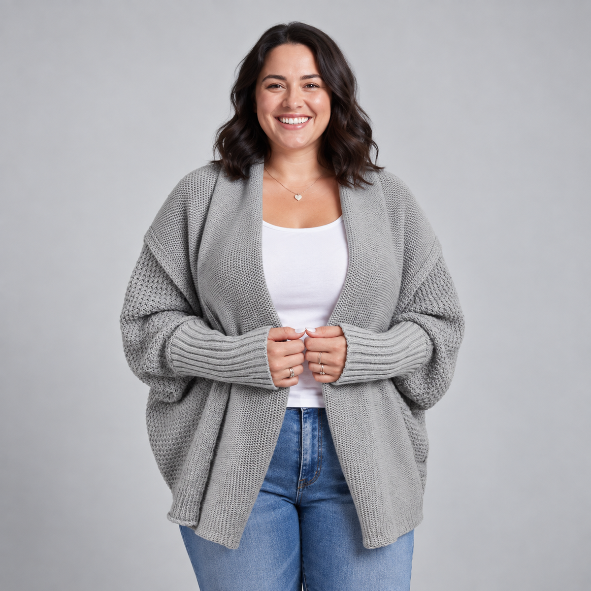 Virella | Oversized Shawl Collar Knit Cardigan