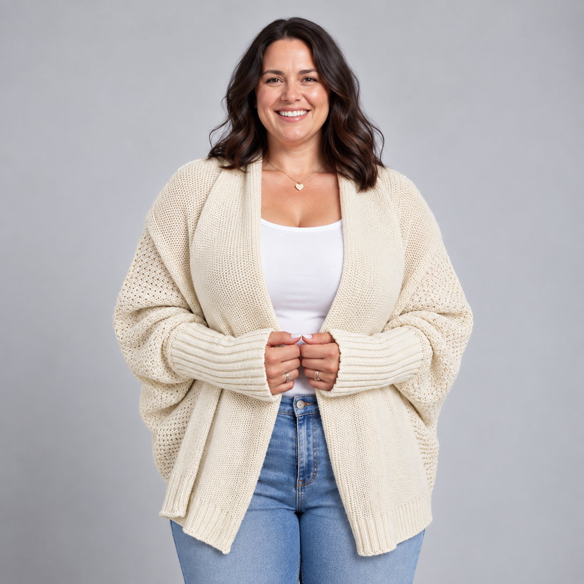 Virella | Oversized Shawl Collar Knit Cardigan