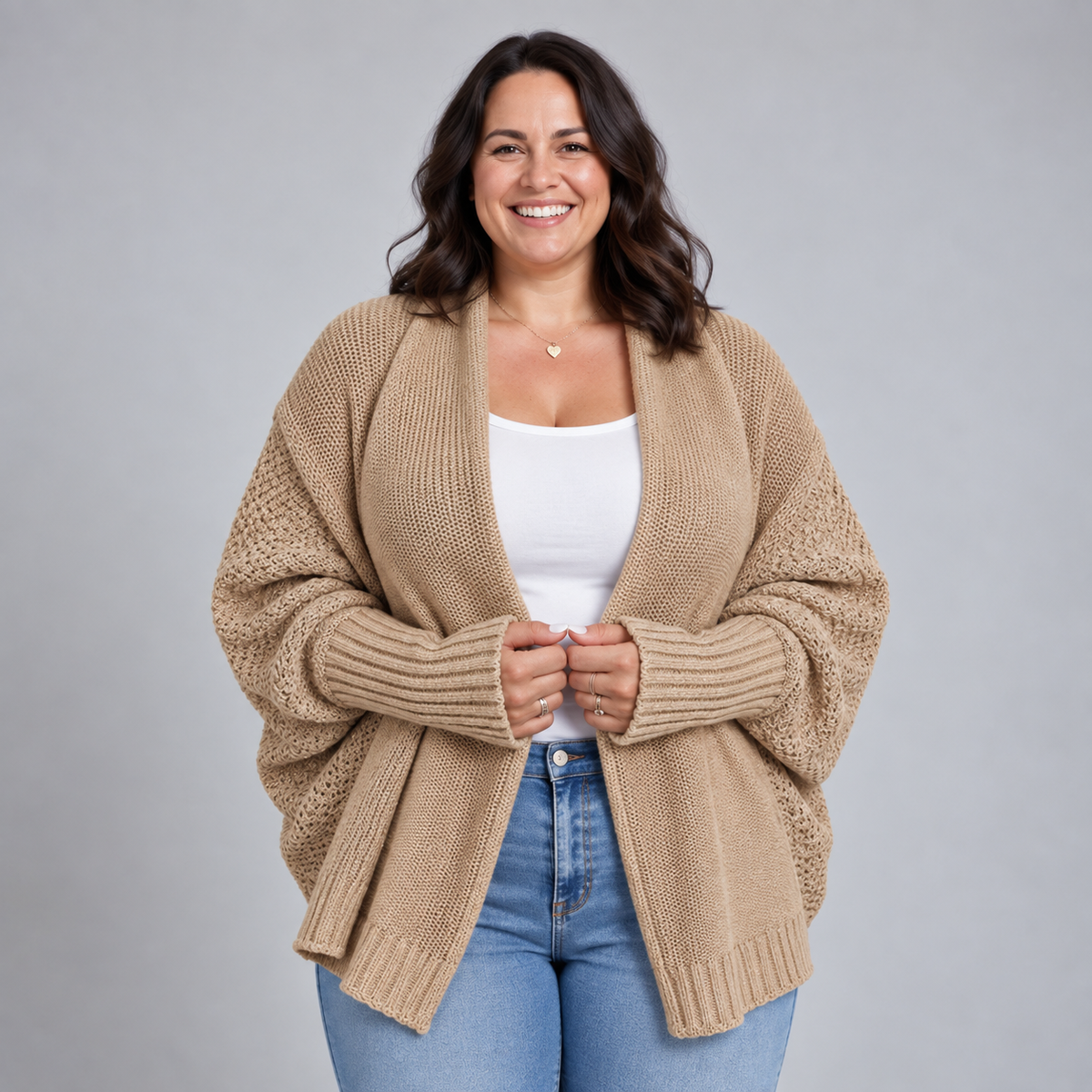 Virella | Oversized Shawl Collar Knit Cardigan