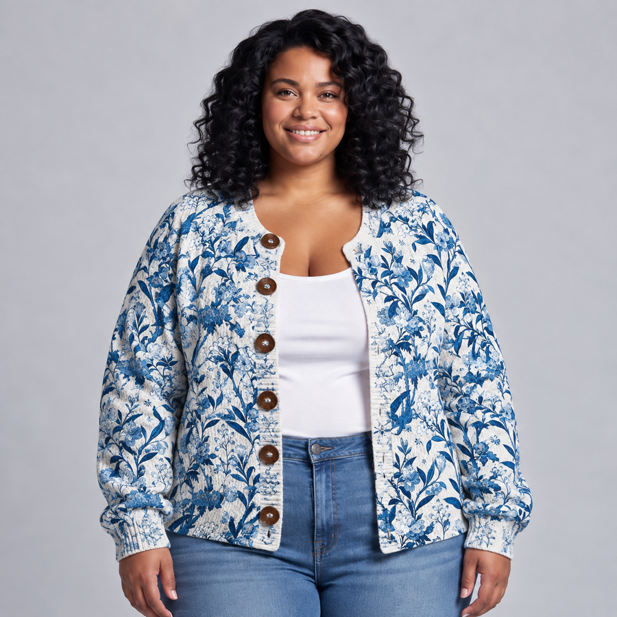 Tiverly | Vintage Floral Button Front Cardigan