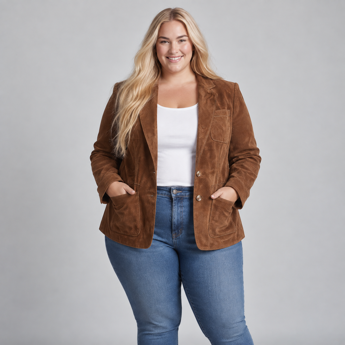 Imogen | Vintage Brown Blazer