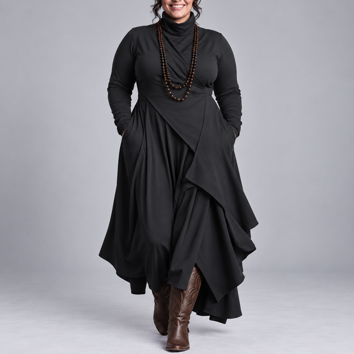 Natalie | Elegant Draped Dress