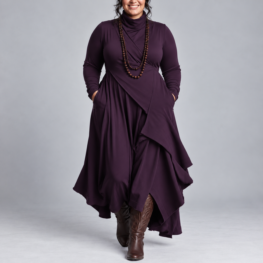 Natalie | Elegant Draped Dress