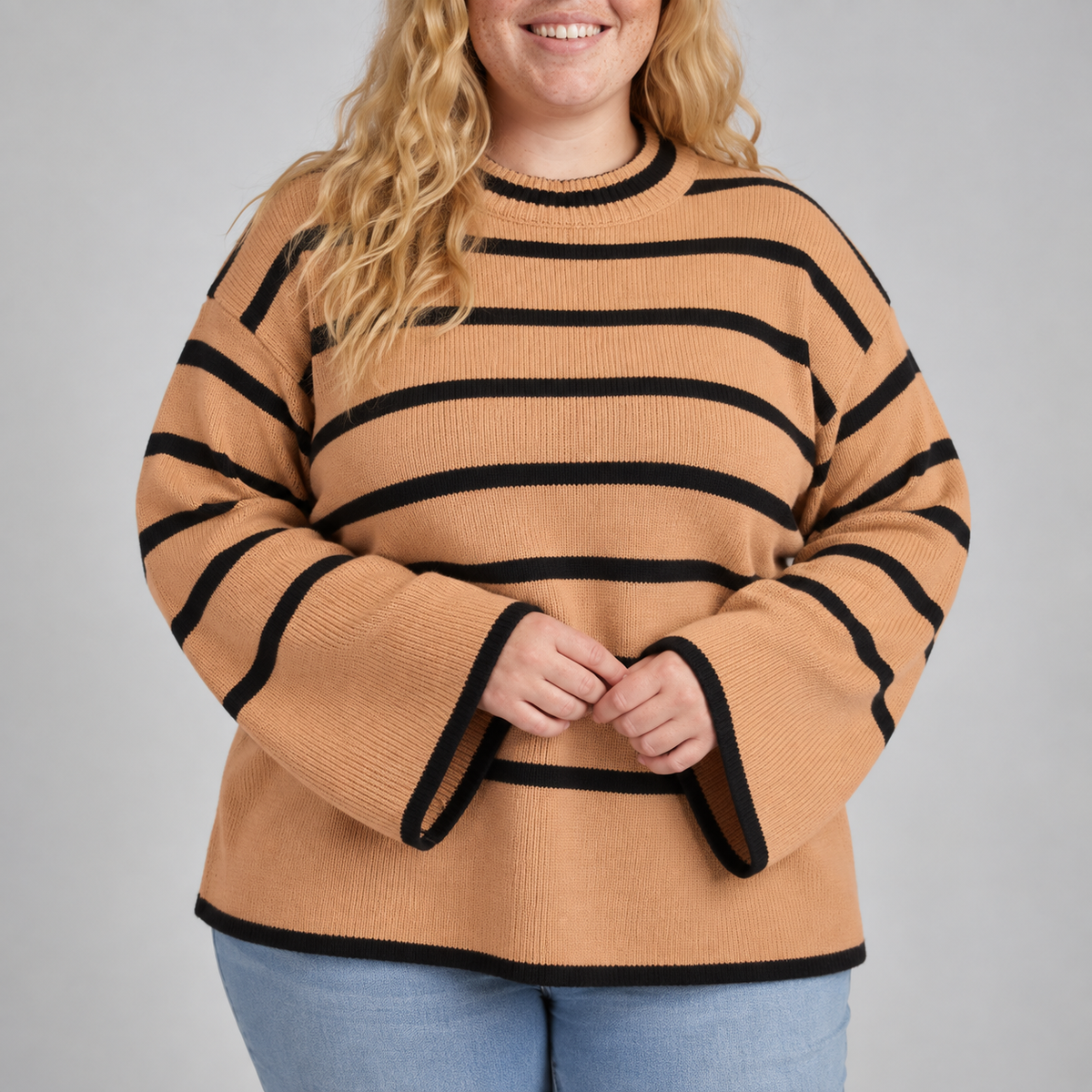 Marlowe | Striped Bell Sleeve Jumper