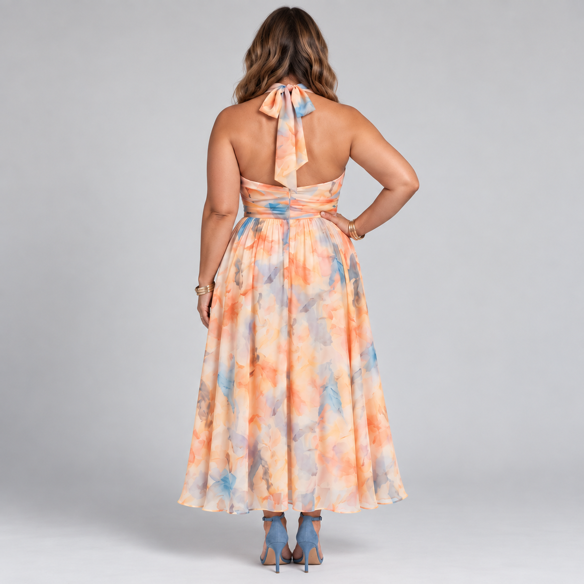 Elin™ Soft Halter Midi Dress