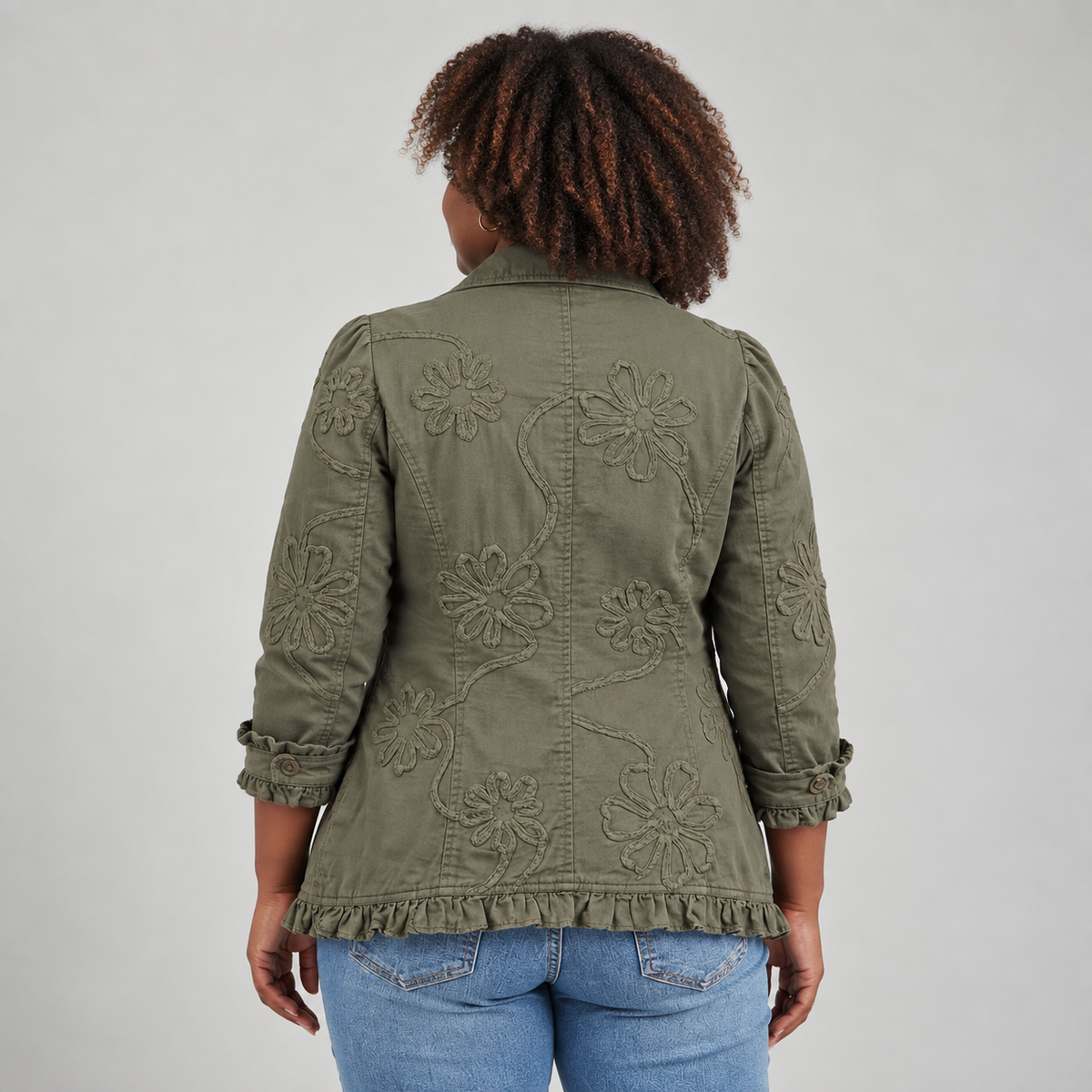 Helen – Embroidered Frill Jacket