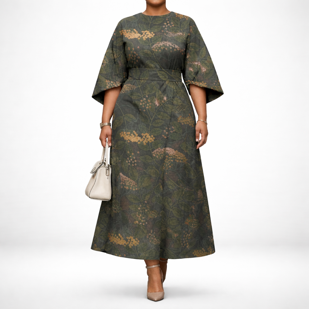 Verdara | Botanical Waist Midi Dress