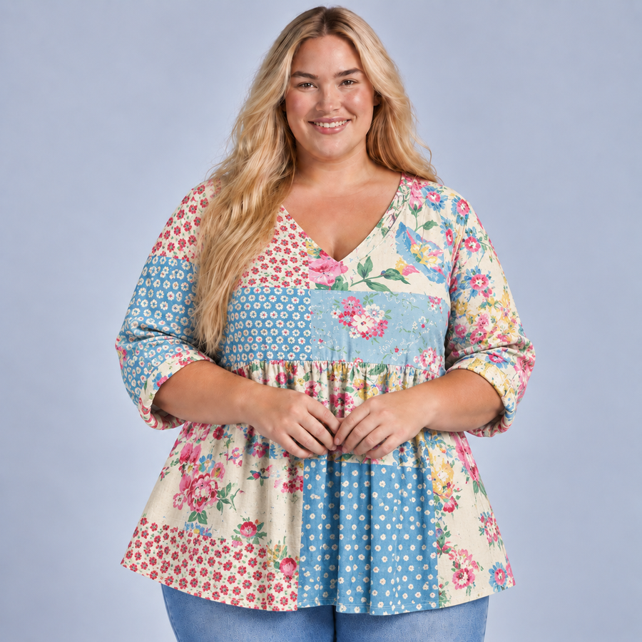 Estelle | Long Blouse with V-Neck