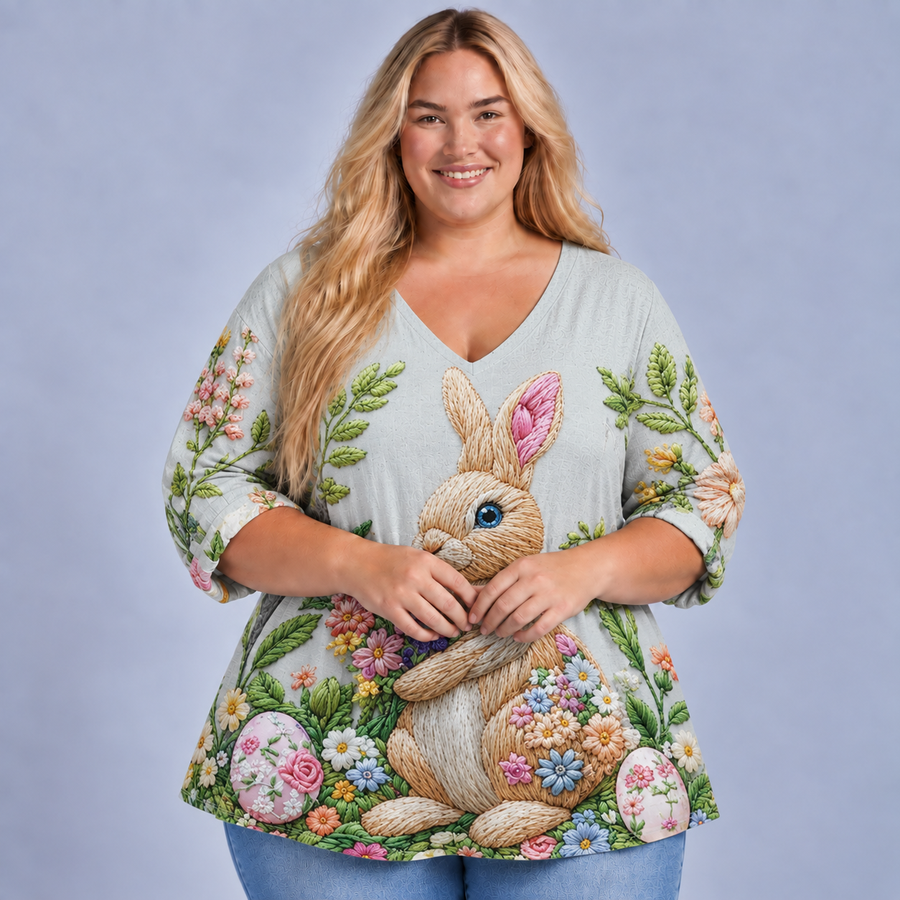 Marguerite | Long Blouse with V-Neck