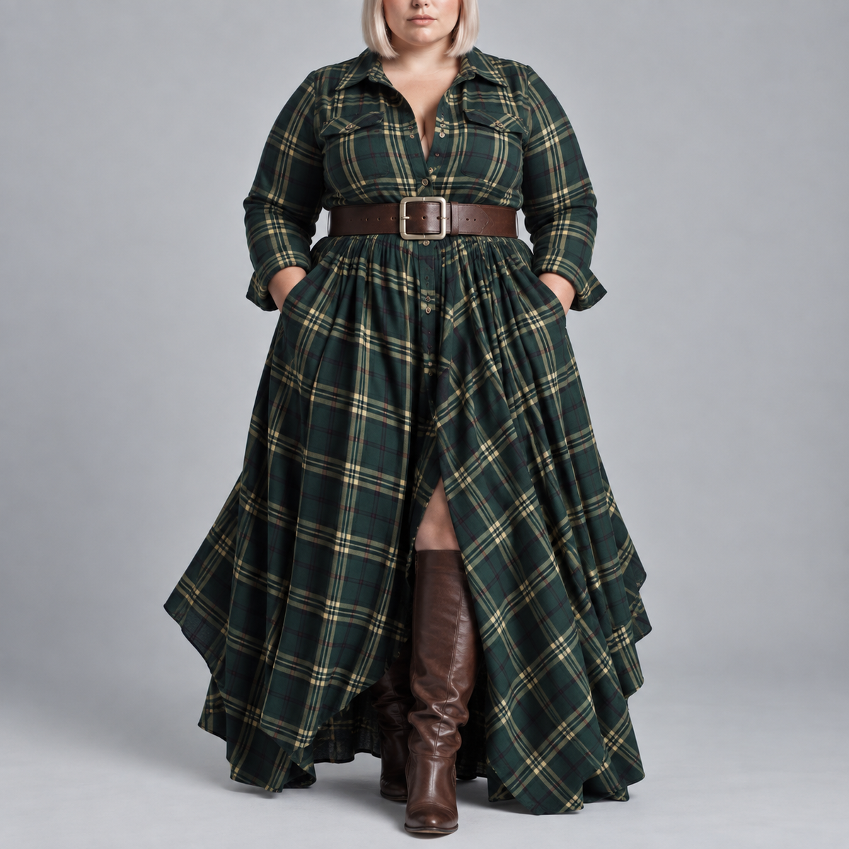 Mandy | Belt Shirt Dress
