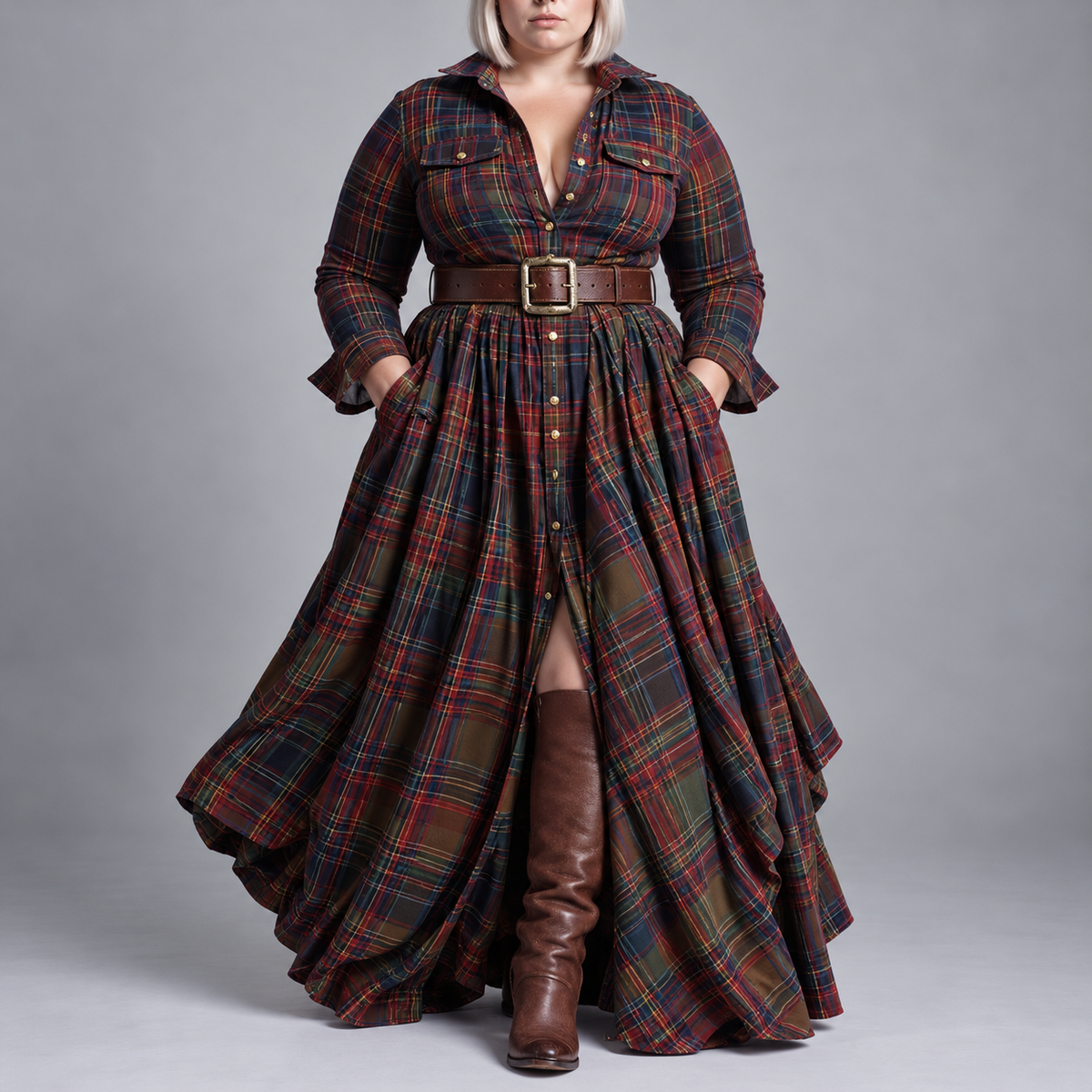 Mandy | Belt Shirt Dress